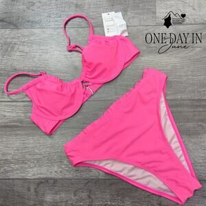 Cupshe Underwire Keyhole Bikini Swimsuit Size S